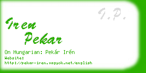 iren pekar business card